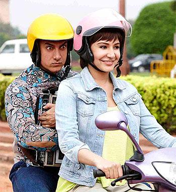 Aamir Khan and Anushka Sharma in PK