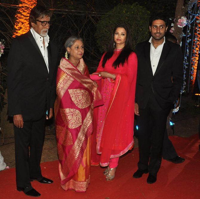 Amitabh, Jaya, Aishwarya Rai and Abhishek Bachchan