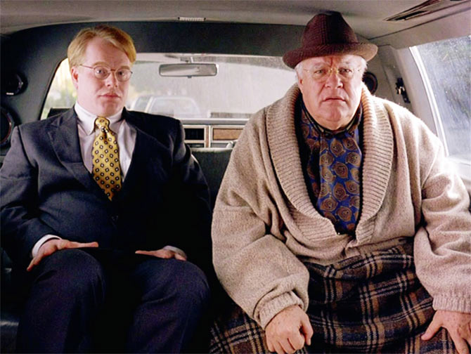 Philip Seymour Hoffman and John Goodman in The Big Lebowsk