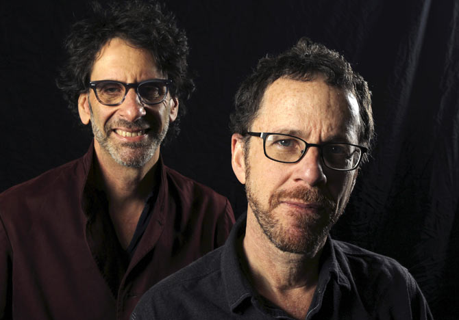 Joel and Ethan Coen at a photo session in Los Angeles, California
