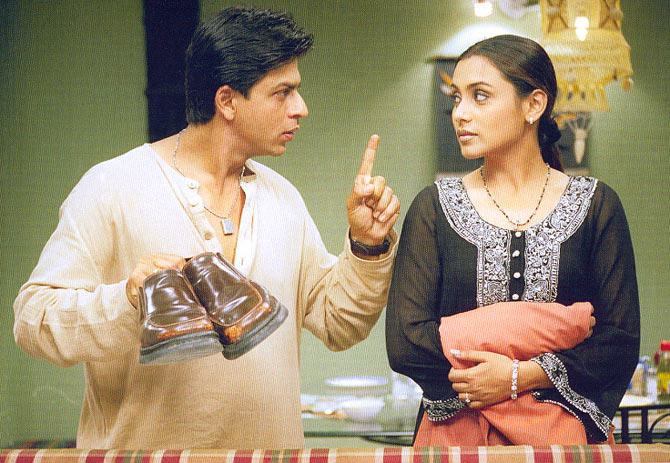Shah Rukh Khan and Rani Mukerji in Chalte Chalte