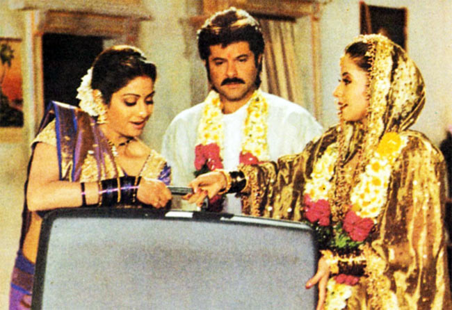 Sridevi, Anil Kapoor and Urmila Matondkar in Judaai