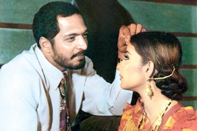 Nana Patekar and Manisha Koirala in Agni Sakshi