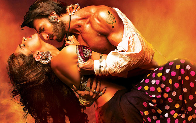 Deepika Padukone and Ranveer Singh in Goliyon Ki Rasleela Ram-Leela 