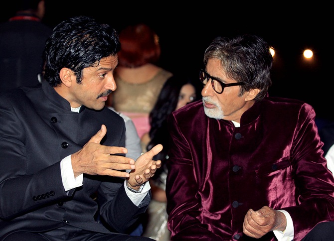 Farhan Akhtar and Amitabh Bachchan