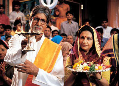 Amitabh Bachchan and Sharmila Tagore in Viru