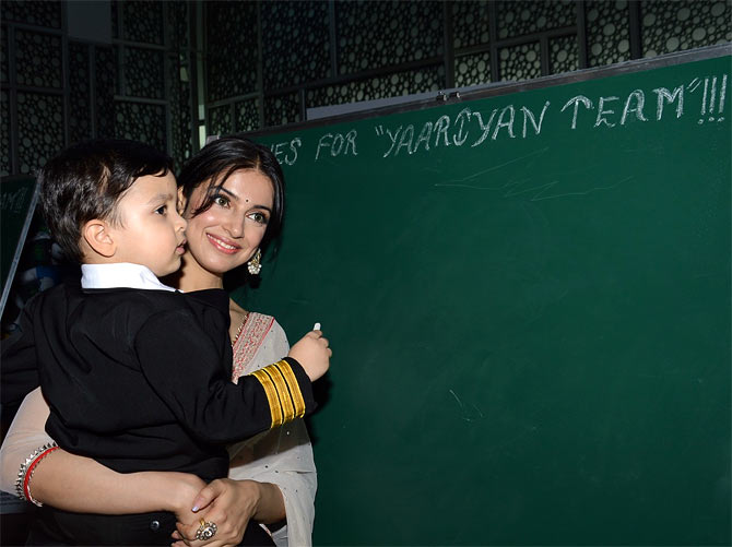 Divya Khosla Kumar with her son