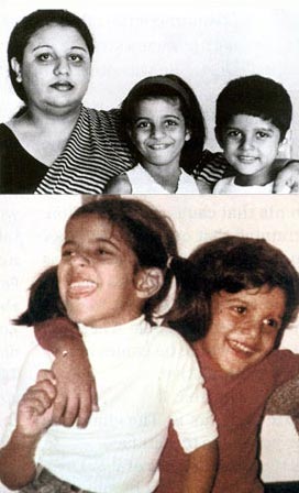 Honey Irani with Zoya and Farhan Akhtar in their younger days
