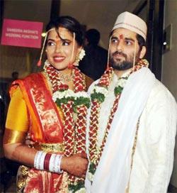 Sameera Reddy with Akshai Varde