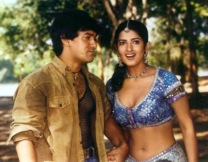 Aamir Khan and Twinkle in Mela