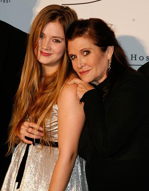 Billie Lourd and Carrie Fisher