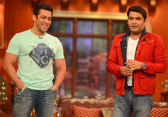 Salman Khan and Kapil Sharma in Comedy Nights With Kapil