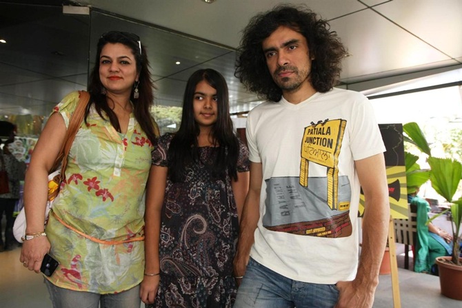 Imtiaz Ali with ex-wife Preety and daughter Ida