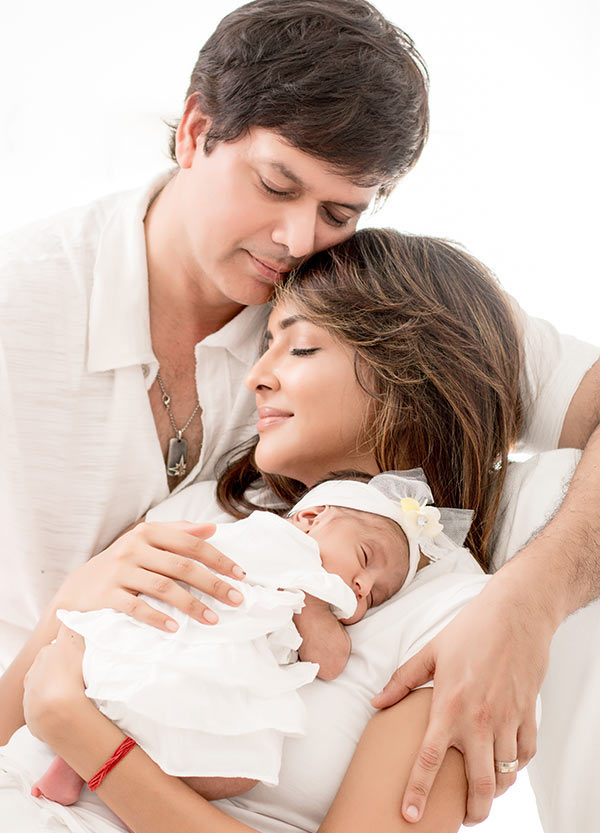 Lakshmi Manchu with Andy and their baby
