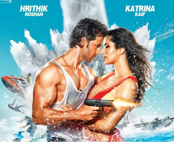 Hrithik Roshan and Katrina Kaif on the poster of Bang Bang