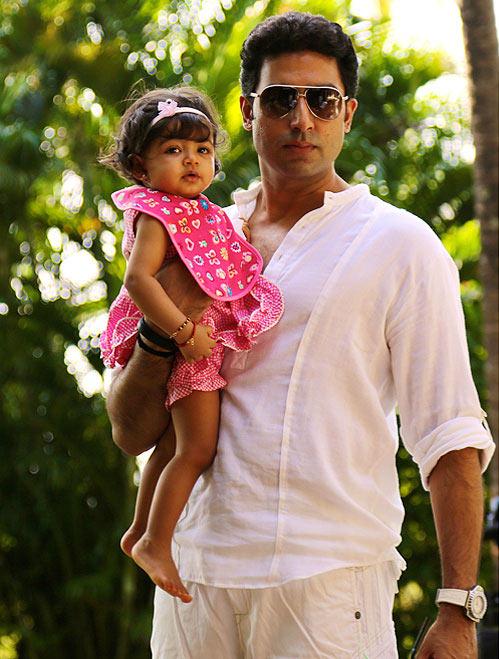 Abhishek and Aaradhya Bachchan