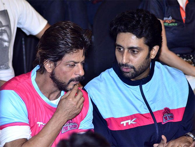 Shah Rukh Khan and Abhishek Bachchan