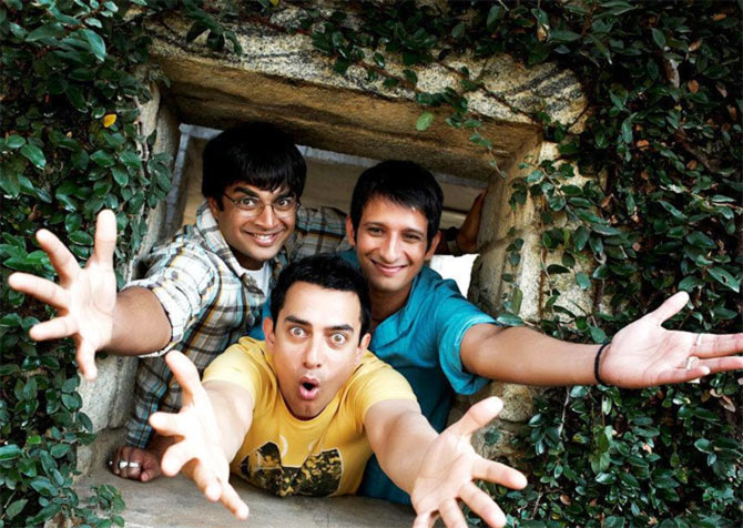 R Madhavan, Aamir Khan, Sharman Joshi in 3 Idiots