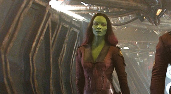 Zoe Saldana in Guardians of the Galaxy