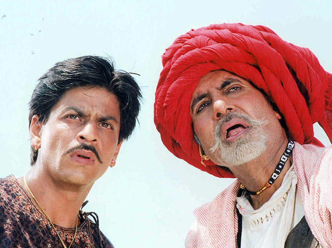 Shah Rukh Khan and Amitabh Bachchan in Paheli