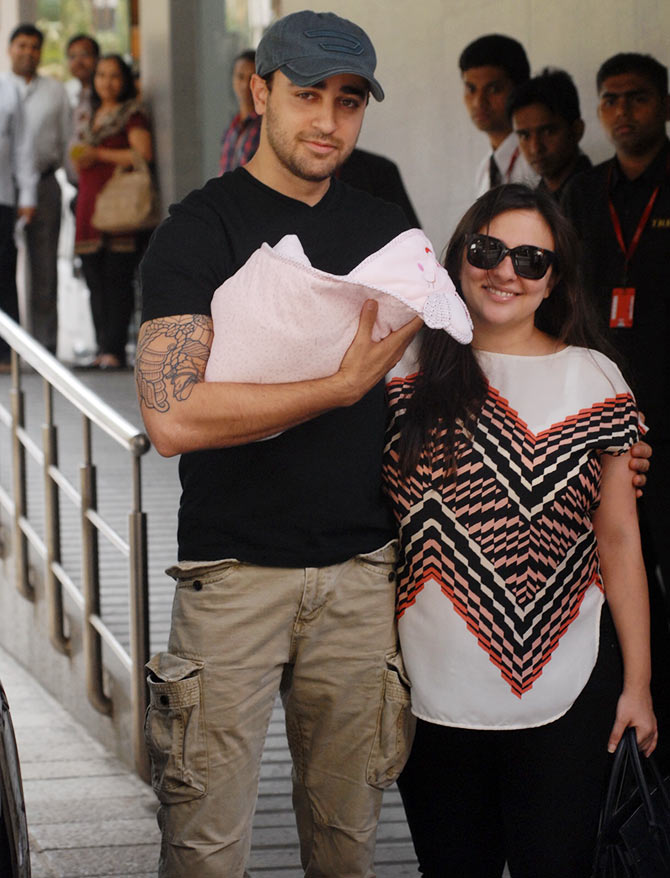 Imran Khan, Avantika Malik with their newborn baby