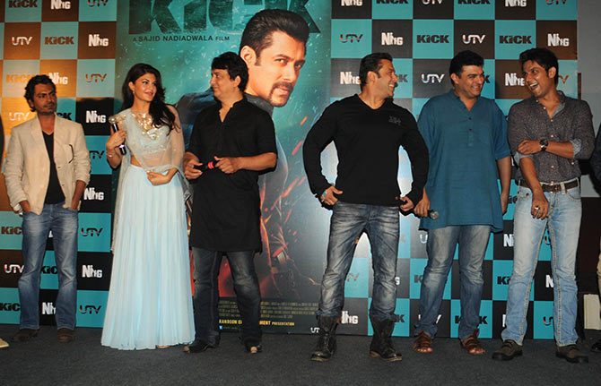 Nawaazuddin Siddique, Jacqueline Fernandez, Sajid Nadiadwala, Salman Khan, Siddharth Roy Kapur and Randeep Hooda