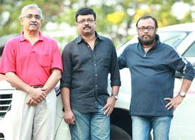 Lal Jose with his friends Suresh Joseph and Baiju N Nair