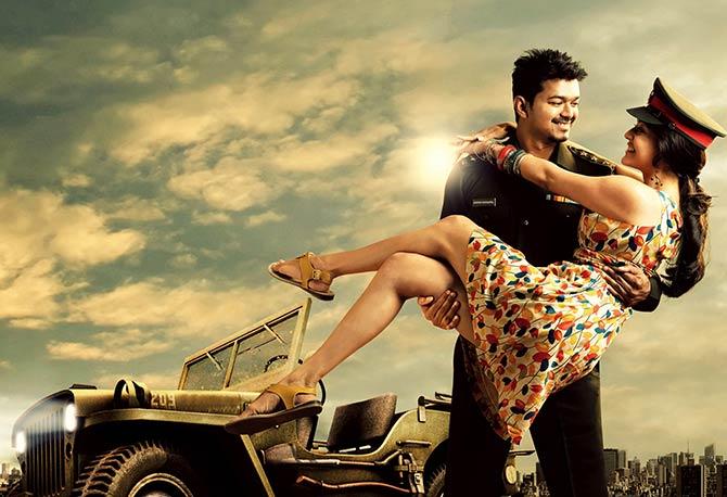 Vijay and Kajal Aggarwal in Thuppakki