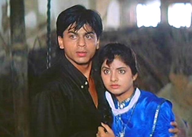 Shah Rukh Khan and Divya Bharti in Deewana