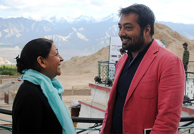 Anurag Kashyap with Deepti Naval at the Ladakh Film Fest