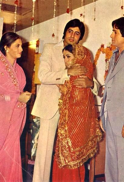 Amitabh Bachchan, Poonam Dhillon and Sashi Kapoor in Trishul