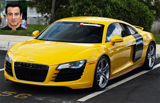 The Audi R8. Inset: Ronit Roy