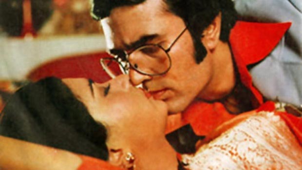 Poonam Dhillon and Rajesh Khanna in Red Rose.