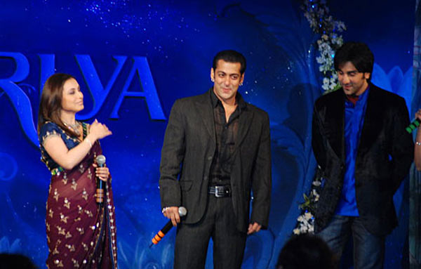 Rani Mukeri, Salman Khan and Ranbir Kapoor at the music launch of Saawariya
