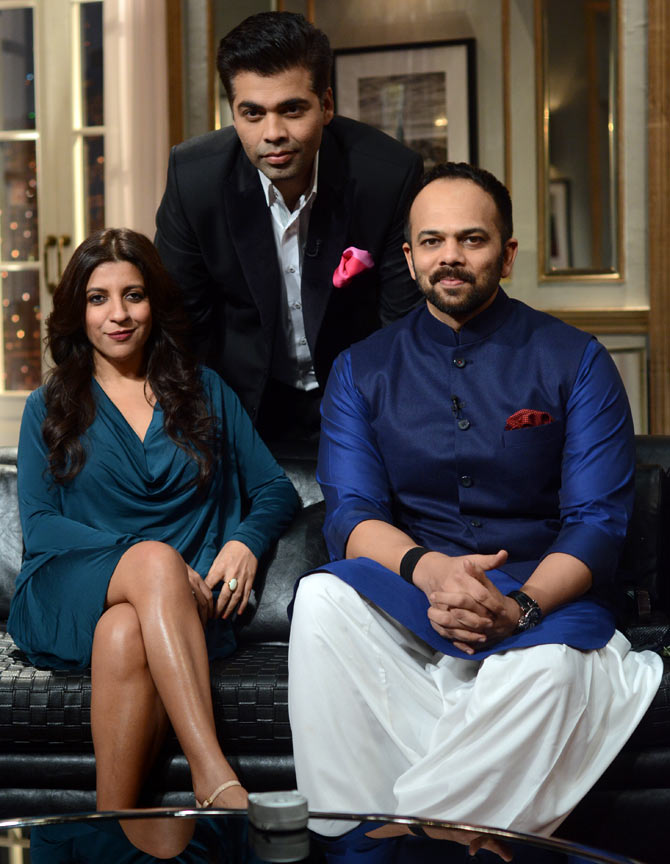 Zoya Akhtar, Karan Johar and Rohit Shetty on Koffee with Karan