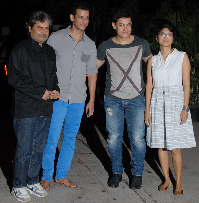 Vishal Bhardwaj, Sharman Joshi, Aamir Khan and Kiran Rao