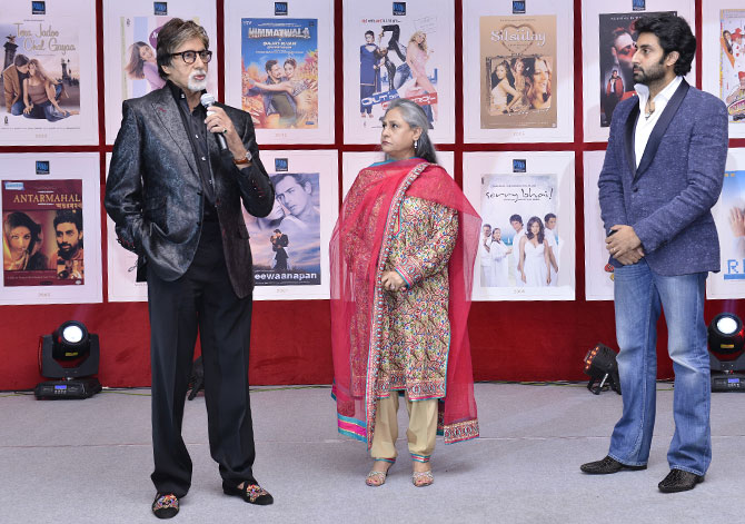 Amitabh, Jaya and Abhishek Bachchan