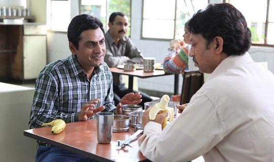 Nawazuddin Siddique and Irrfan Khan in The Lunchbox