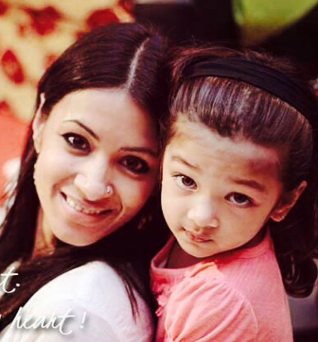 Barkha Bisht with her daughter Meira