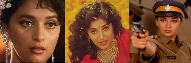 Madhuri Dixit in Saajan, Dharavi and Prem Deewane