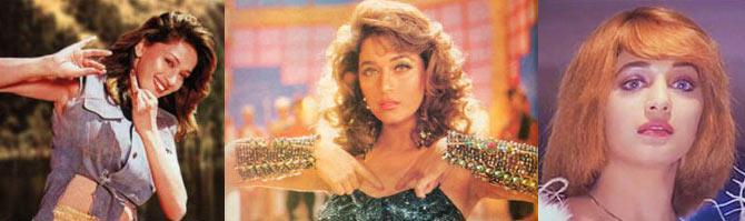 Madhuri Dixit in Koyla, Rajkumar and Yaarana