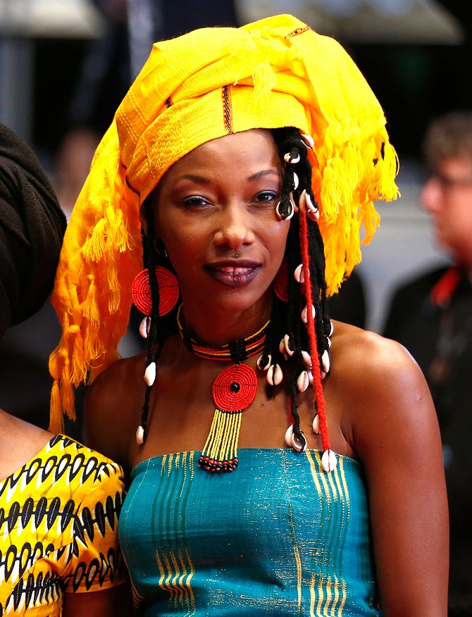 Cast member Fatoumata Diawara attends the Timbuktu premiere