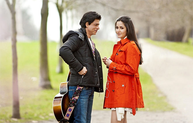 Katrina Kaif and Shah Rukh Khan in London, in Jab Tak Hai Jaan