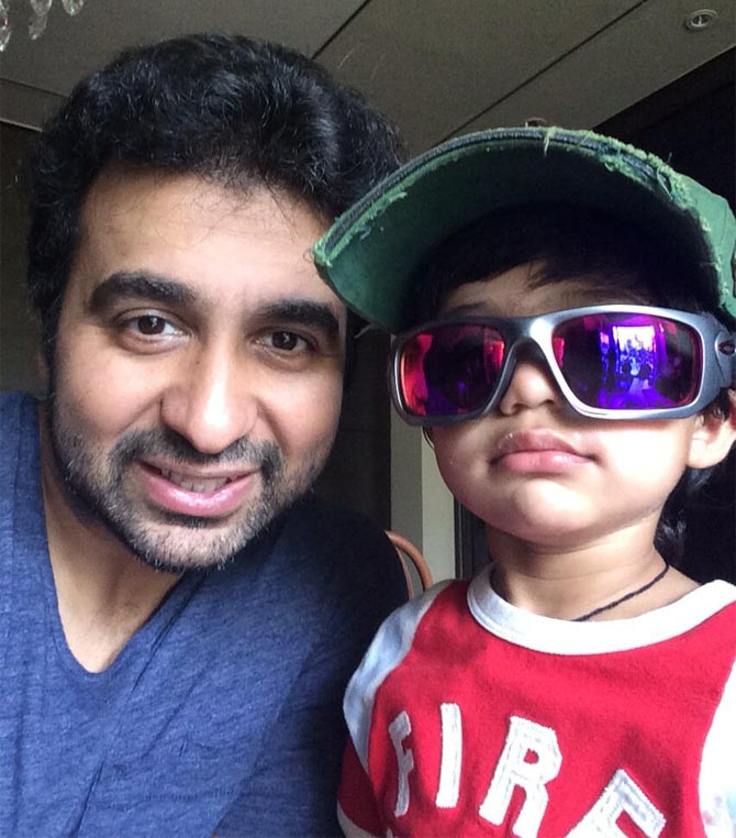 Raj Kundra with son Viaan