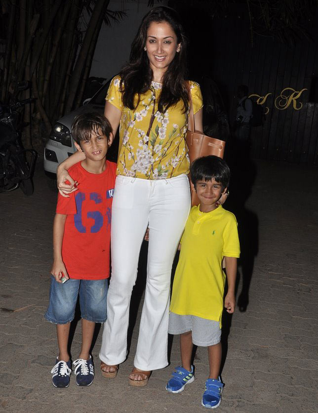 Gayatri Joshi with her sons