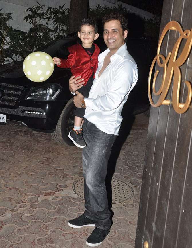 Ganesh Hegde with son Giann