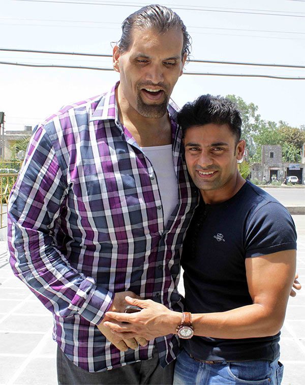 Khali with Sangram Singh