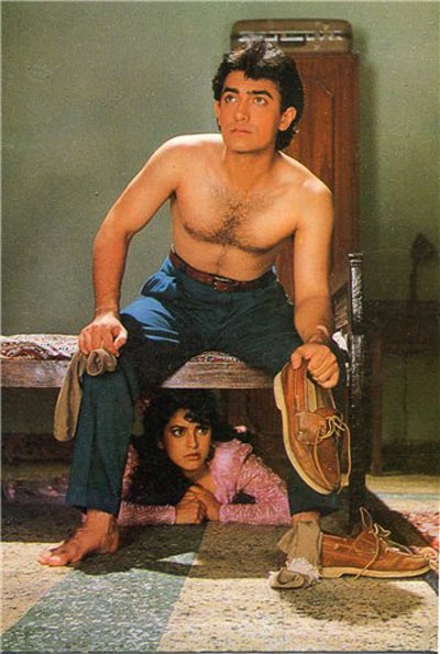 Aamir Khan with Juhi Chawla 
