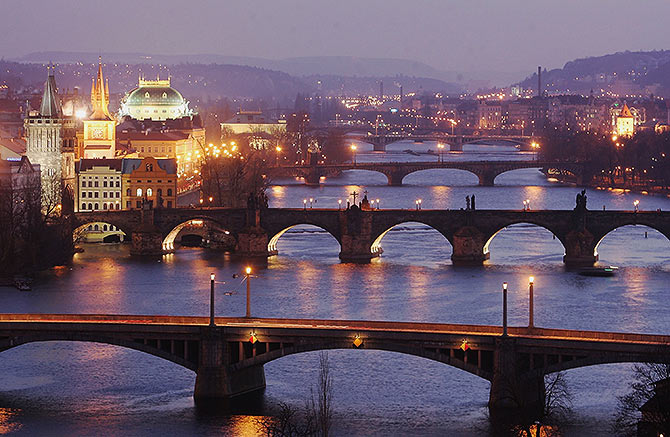 Moldau River in central Prague