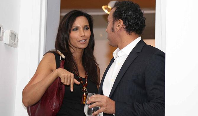 Padma Lakshmi with Aasif Mandvi